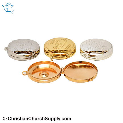 Brass Pyx IHS Engraved