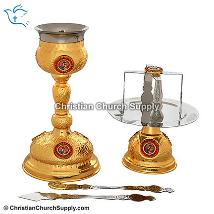Orthodox Icons Chalice and Paten with Inox Cup 500ml