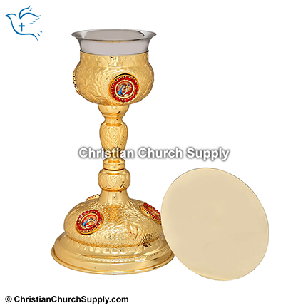 Orthodox Icons Chalice and Paten with Inox Cup